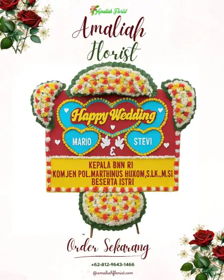 Papan Bunga Pernikahan Sri Mulya